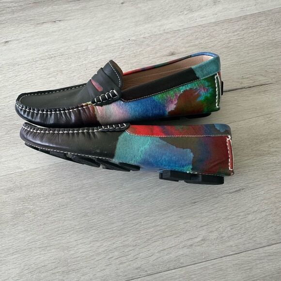 Robert Graham Sonny Leather Loafer Black/Multi
 NWOT
